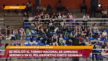 Se realizó el torneo nacional de gimnasia aeróbica en el polideportivo Finito Gehrman