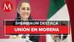Sheinbaum pide esperar tiempos electorales y reconoce unión dentro de Morena