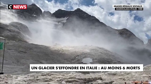 Un glacier s'effondre dans les Alpes italiennes : au moins six morts