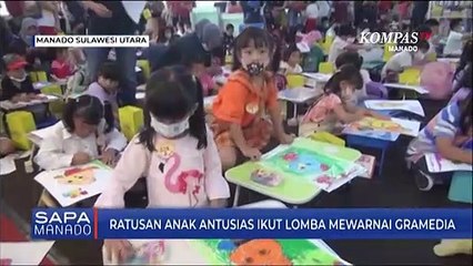 Ratusan Anak Antusias Ikut Lomba Mewarnai Gramedia