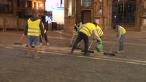 Las calles de Pamplona, listas para los Sanfermines
