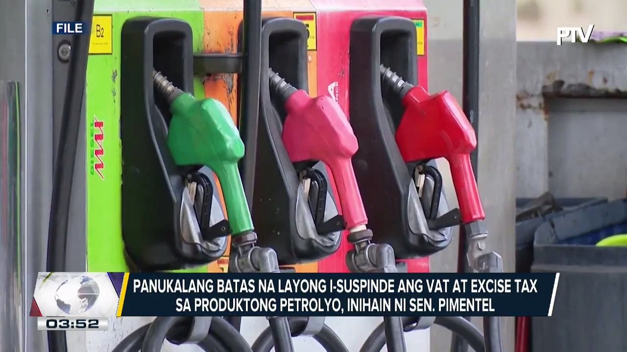 Panukalang batas na layong isuspinde ang VAT at excise tax sa produktong petrolyo, inihain ni Sen. Pimentel