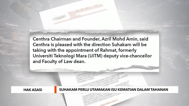 Hak Asasi | SUHAKAM perlu utamakan isu kematian dalam tahanan