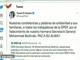 Fallece el secretario general de la OPEP Mohammad Barkindo