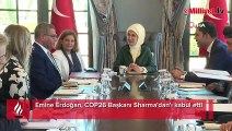 Emine Erdoğan'a, COP26 Başkanı Sharma'dan teşekkür ziyareti