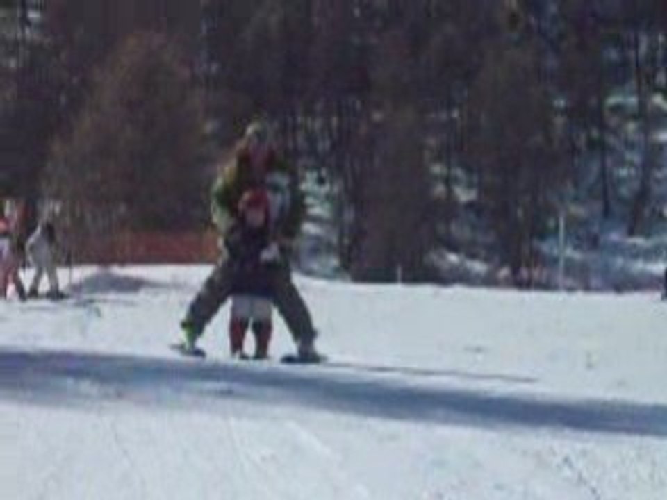 Sandy et erwan en ski