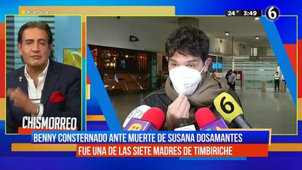 "Nos cuidó siempre, fue hermosa": Benny Ibarra consternado ante la muerte de Susana Dosamantes