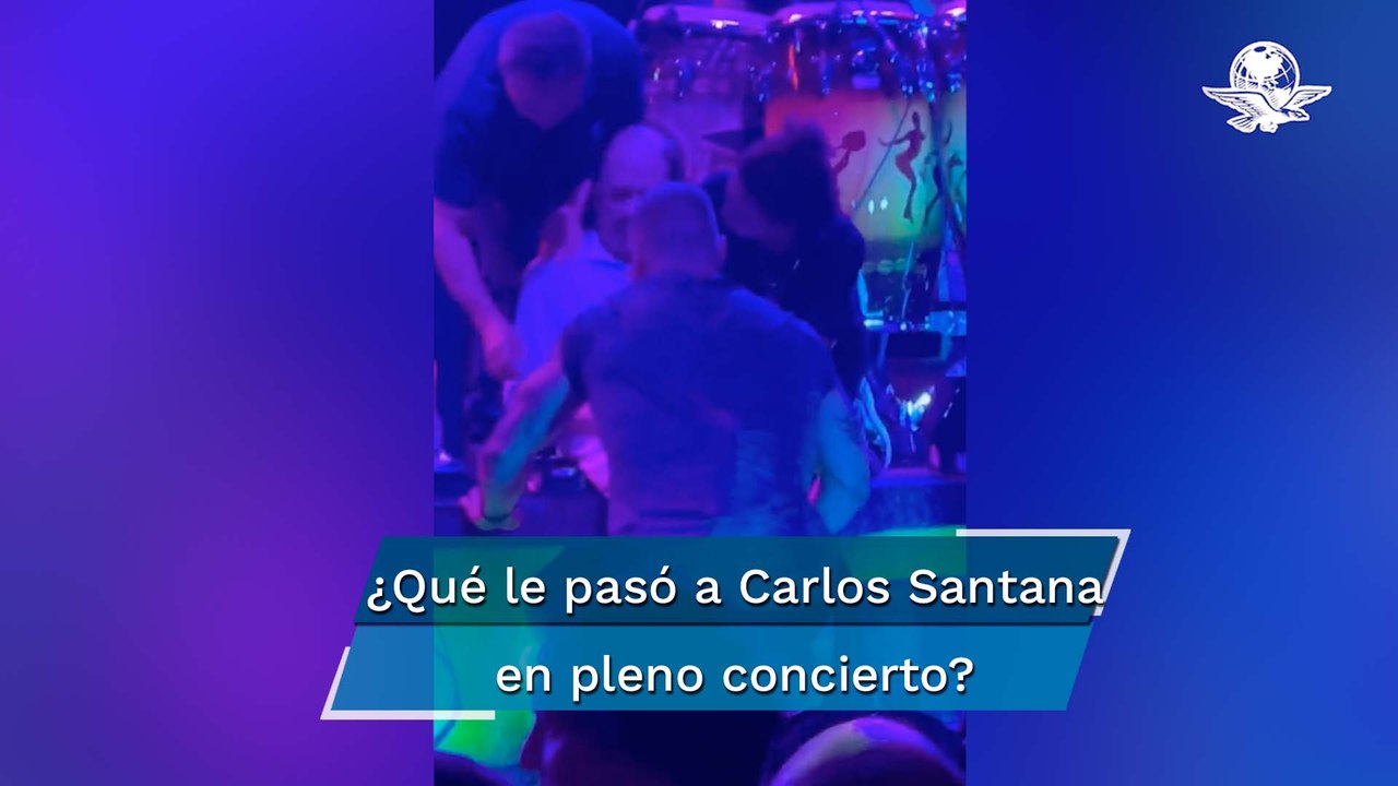 Carlos Santana se desvanece en pleno escenario en Michigan