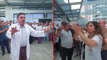 Konya Şehir Hastanesi'nde görevli sağlıkçılar kanlı saldırıyı protesto etti: Doktora uzanan eller kırılsın