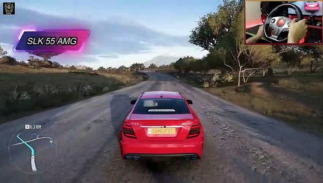 Red Mercedes Steering Wheel Drive