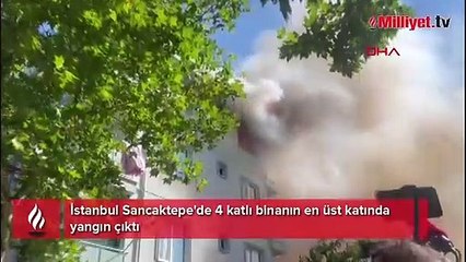 Sancaktepe'de yangın! Çok sayıda ekip sevk edildi