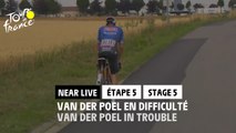 Van der Poel en difficulté / Van der Poel in trouble - Étape 5 / Stage 5 - #TDF2022