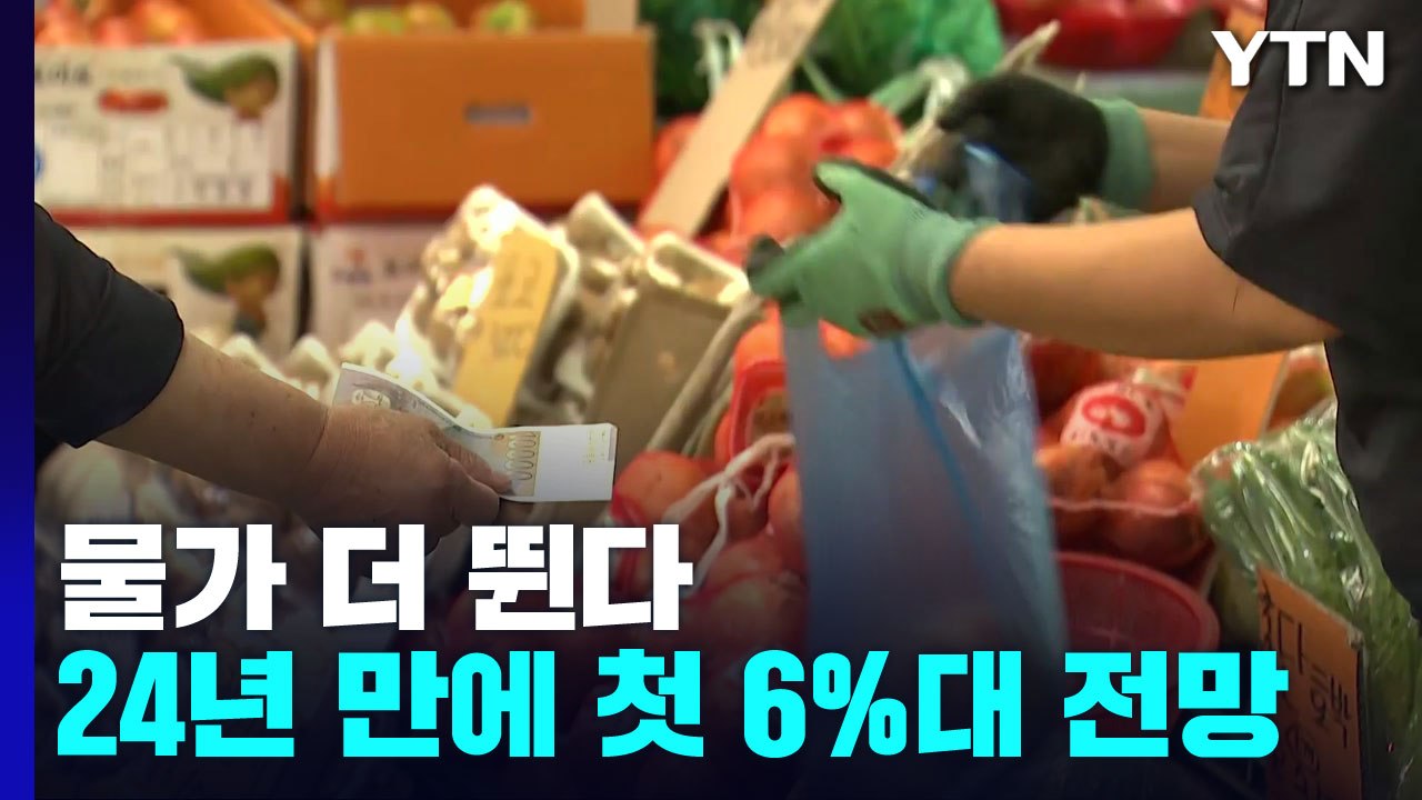 24년 만에 '6% 시대' 오나?...내일 6월 물가 발표 / YTN
