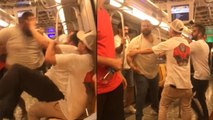 Kadıköy Metroda alkol kavgası: Yolcular araya girdi