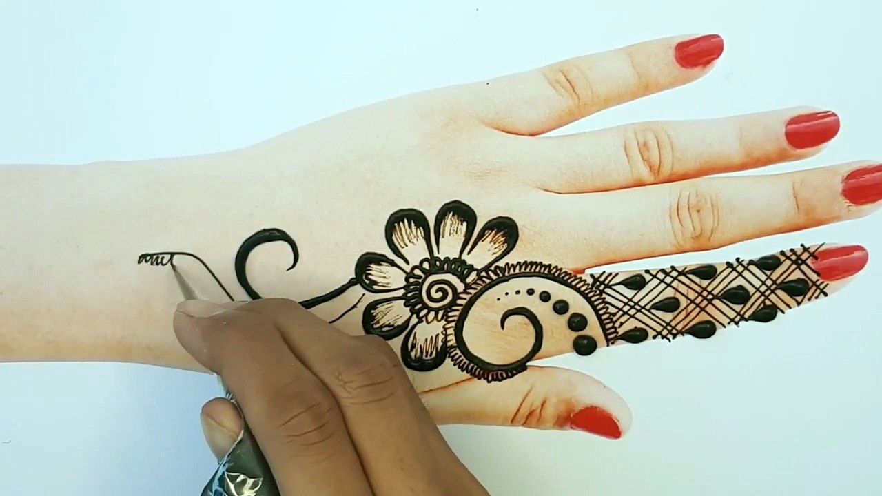 Very Easy Mehndi Design Back Hand _ Simple Arabic Mehndi Design for Hands _  Floral Mehendi Designs 2022 - video Dailymotion