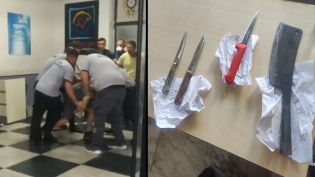 Baba-oğul hastanede 2 güvenlikçiyi darp etti