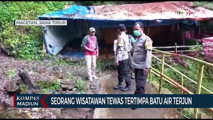 Seorang Wisatawan Tewas Tertimpa Batu Air Terjun
