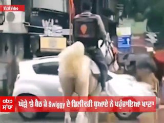ਘੋੜੇ 'ਤੇ ਬੈਠ ਕੇ Swiggy ਦੇ Delivery Boy ਨੇ ਪਹੁੰਚਾਇਆ ਖਾਣਾ, Video ਨੇ ਇੰਟਰਨੈੱਟ 'ਤੇ ਮਚਾਈ ਤਰਥੱਲੀ