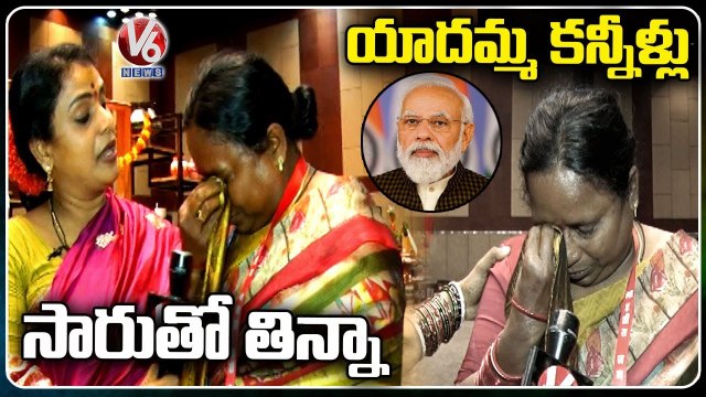 Teenmaar Chandravva Chit Chat With Chef Yadamma Over Preparing Food For PM Modi | V6 News (1)