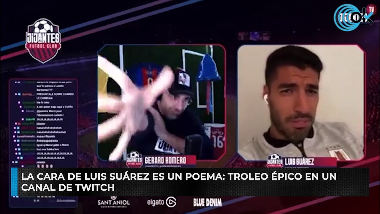 La cara de Luis Suárez es un poema: troleo épico en un canal de Twitch
