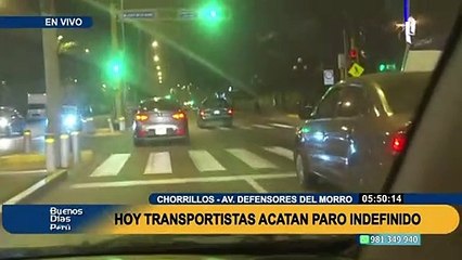 Paro de transportistas Lima- Chorrillos: Hay poca afluencia de usuarios y buses