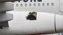 A380 fliegt stundenlang mit Loch im Rumpf