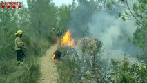 Los bomberos extinguen un fuego en Sant Pere de Ribes