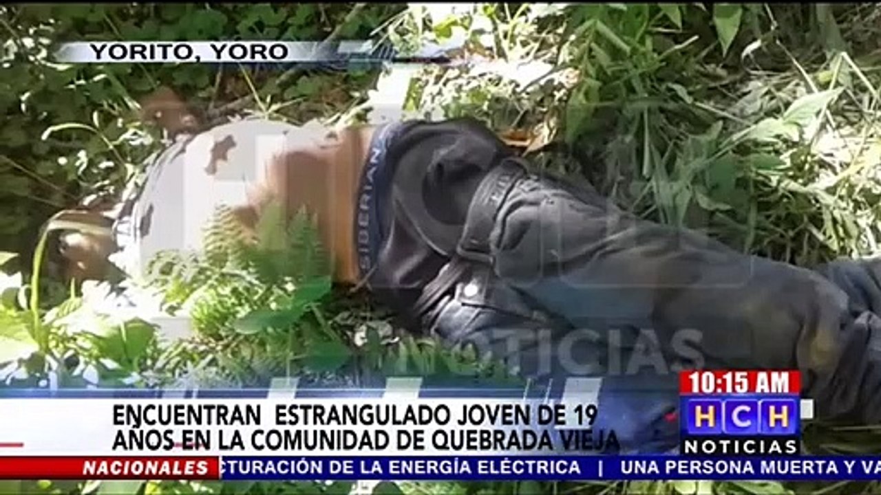 ¡Dantesco! estrangulado encuentran a joven en el sector de Quebrada Vieja en Yoro