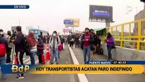 Paro de transporte: usuarios reportan demora de buses y alza de pasajes en Puente Nuevo