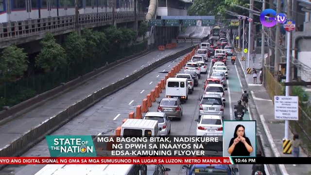 Mga bagong bitak, nadiskubre ng DPWH sa inaayos na EDSA-Kamuning flyover | SONA
