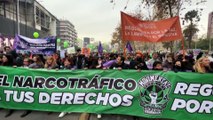 Masiva marcha en Chile por la regularización del cannabis y contra el narcotráfico