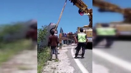 Özçekim yapmak isterken otomobili uçuruma yuvarlandı