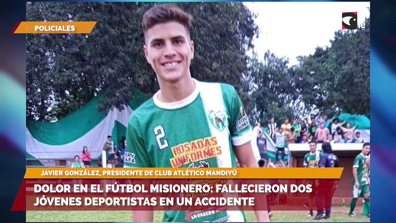 Dolor en el fútbol misionero fallecieron dos jóvenes deportistas en un accidente