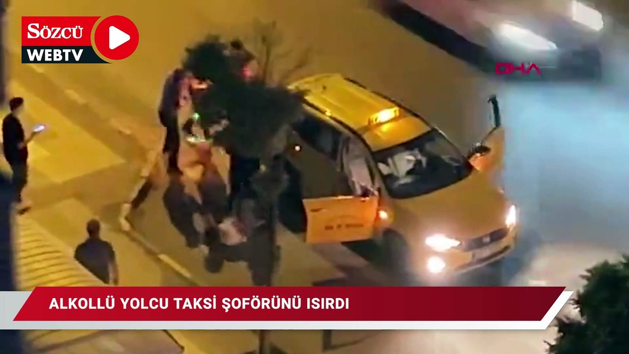Alkollü yolcu taksi şoförünü ısırdı, aracına binip kaza yaptı