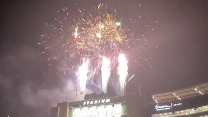 Fireworks celebrations on the eve of the Fourth of July