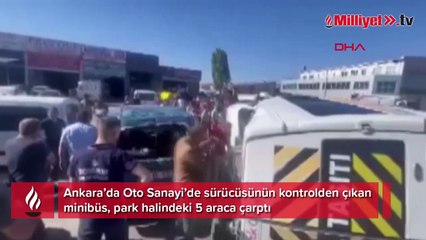 Ankara'da Oto Sanayi'de kaza: 3 yaralı 