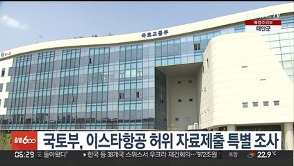 국토부, 이스타항공 허위 자료제출 특별 조사