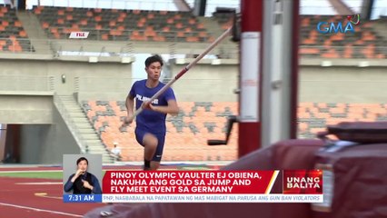 Pinoy olympic vaulter EJ Obiena, nakuha ang gold sa Jump and Fly Meet event sa Germany | UB