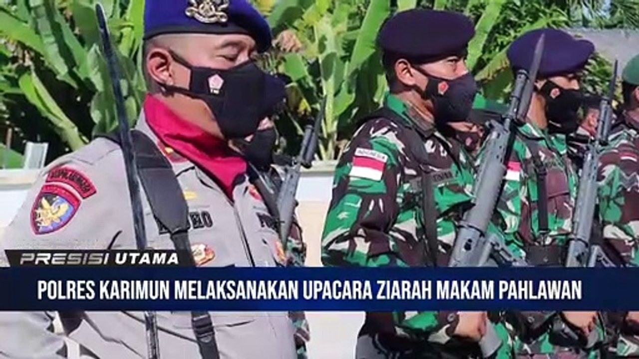 Kapolres Karimun Pimpin Ziarah Makam Pahlawan dan Upacara Tabur Bunga Dalam Rangka Hari Bhayangkara Ke-76