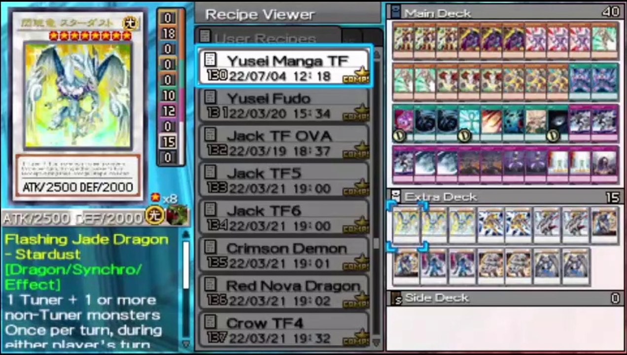 Yu-Gi-Oh! ARC-V Tag Force Special PSP - Yusei Fudo (Manga y Videojuegos) Deck Profile #yuseifudo