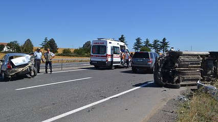 Çorlu'da feci kaza: 5 yaralı