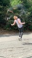 Guy Performs Mind-blowing Tricks With Fiery Skipping Rope