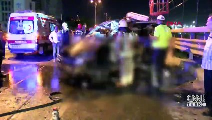 TEM Bağlantı Yolunda çalışma yapan işçilere araç çarptı; 2 ölü 5 yaralı