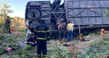 Kırklareli’nde yolcu otobüsü devrildi: Ölü ve yaralılar var