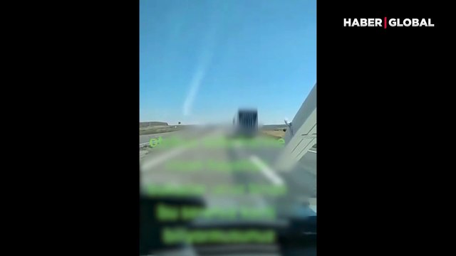 Şehirlerarası otobüs şoförü aracı böyle sıkıştırdı: Araç yoldan çıktı! Korkunç anlar kamerada