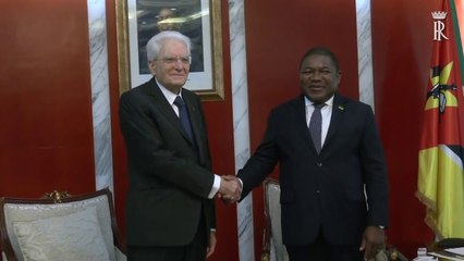 Mattarella ricevuto dal presidente del Mozambico