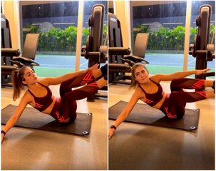 Jade Picon mostra tanquinho e treino pesado na academia: 'Hoje é dia de perna' -  parte 2