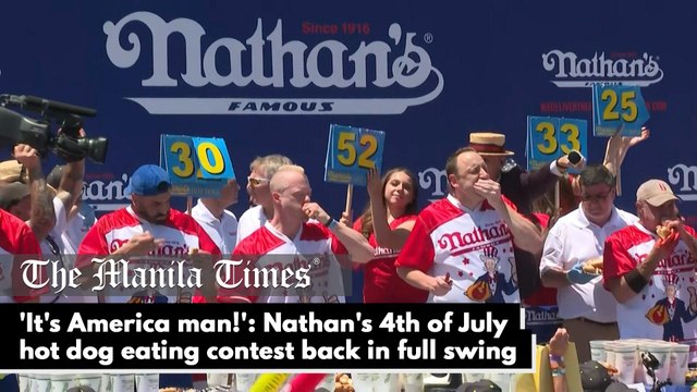 'It's America man!': Nathan's 4th of July hot dog eating contest back in full swing
