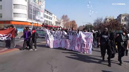 Protesto dos estudantes no Chile