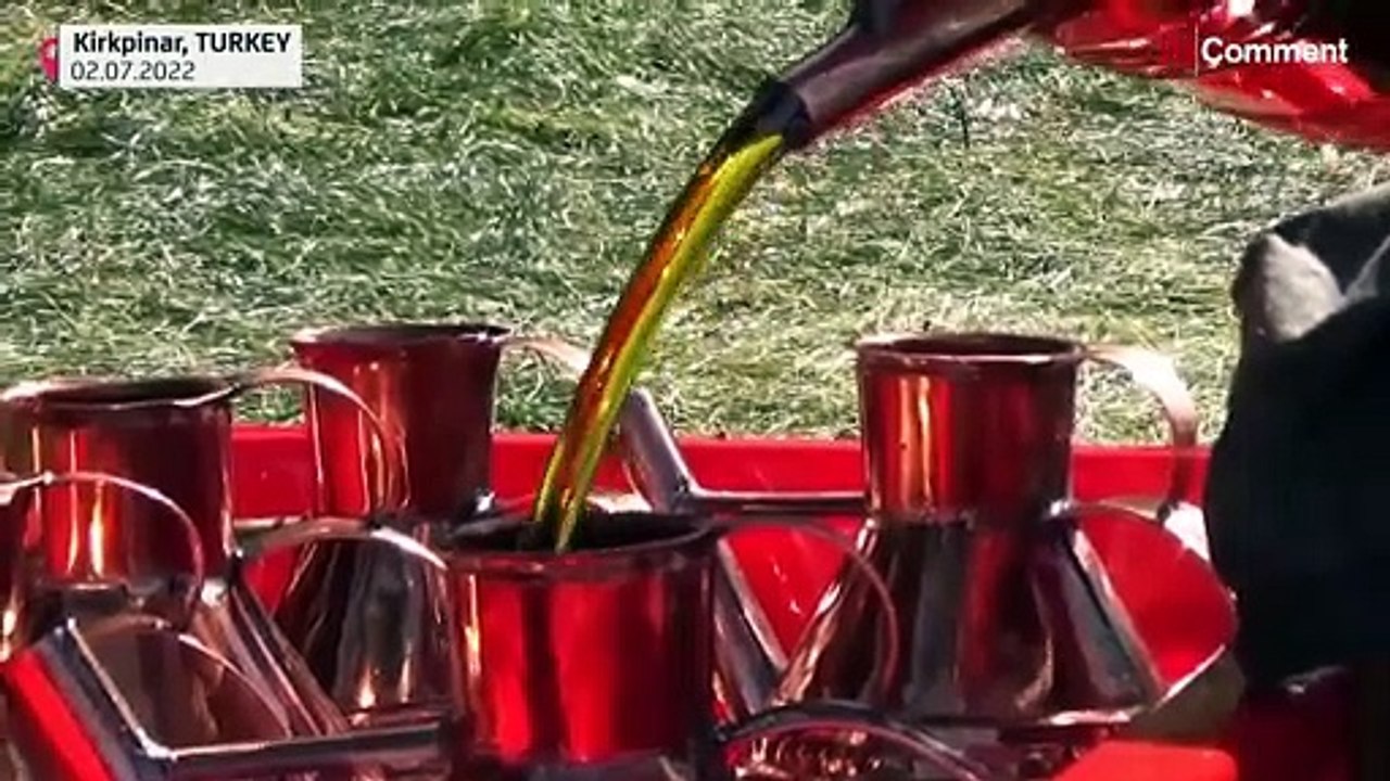 Oiled up fighters clash in 661st Turkish wrestling championship